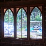 Arched casement window